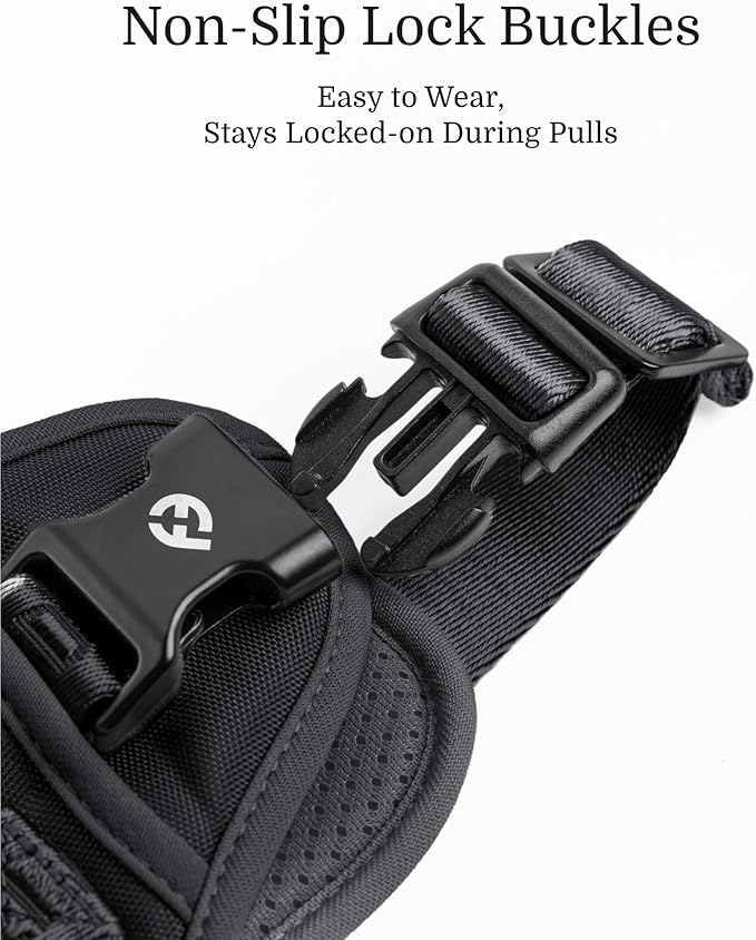 2025 New Edition, Fei & Eve Classic Dog Harness - Quick-Release Buckles | 3-Point No-Pull Control | Heavy-Duty 900D Nylon | Dual Safety Handles | Breathable Mesh | Adjustable Fit | Medium,Black