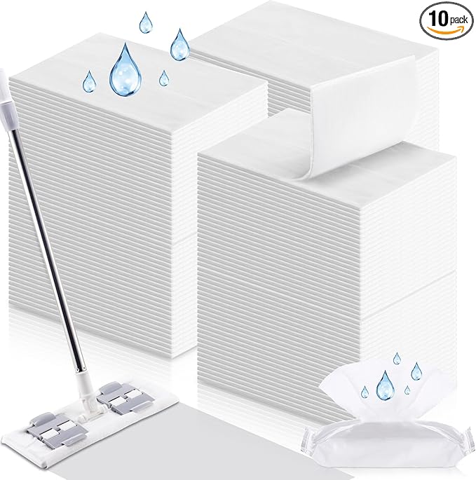 200 Counts Sweeper Wet Mopping Cloths Compatible with Swiffer 17.7'' x 11.8'' Large Wet Mop Pads Refills XL Disposable Floor Wipes Duster for Sweeping Scrubbing Cleaning Wood Hardwood Tile