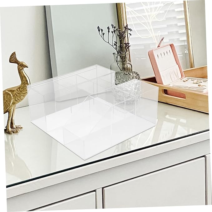 Lash Tools Storage Box Organizer for Eyelash Extension Supplies Makeup Storage Bin for Beauty Tools for Home Salon Vanity Use Transparent Design