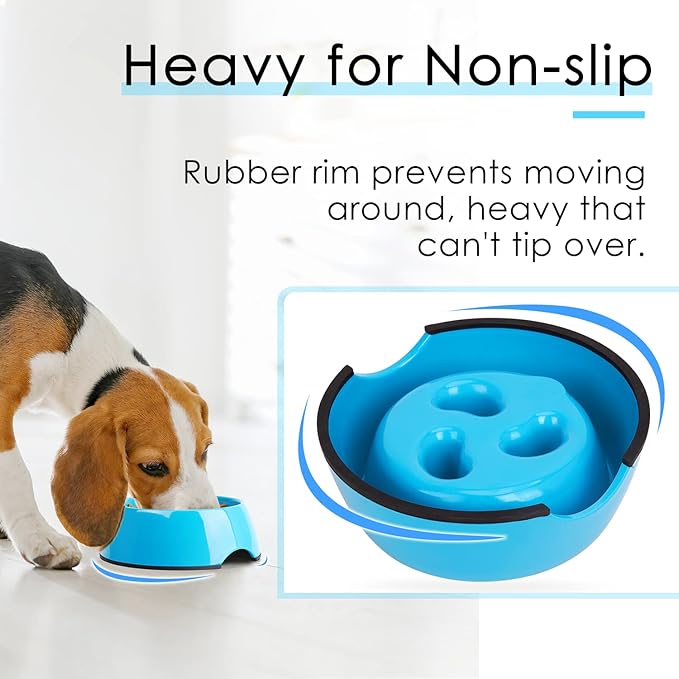 Super Design Slow Feeder Dog Bowl, 1 Cup, Non-Slip, Heat-Resistant, Sturdy, Dishwasher Safe, Suitable for Large Dogs