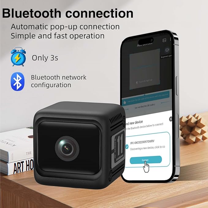 4K Security Cameras for Home, Indoor Wireless WiFi Camera with App Control Motion Detection & Real-Time Alerts, Rechargeable Pet/Baby/House/Office Camera with Night Vision