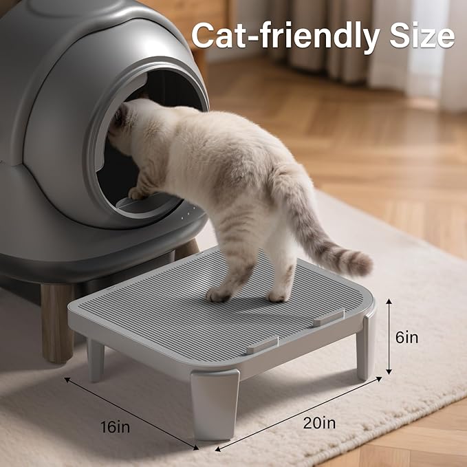 G1 Self Cleaning Litter Box Footstool Compatible with Automatic Cat Litter Box, Self-Cleaning Cat Box Step Stairs, Litter Trapper, Easy Clean, Anti Tracking