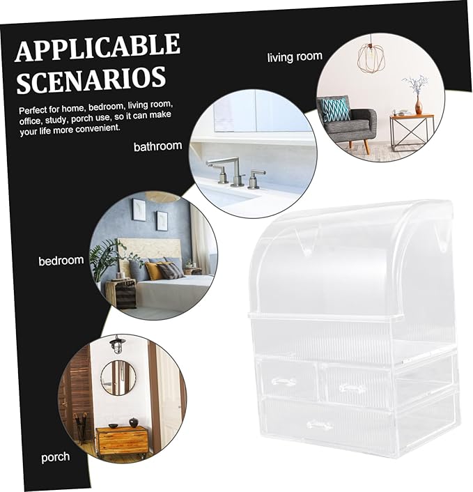 Large Capacity Makeup Storage Box Drawers Organizer Desktop Cosmetic Organizer Stylish Design