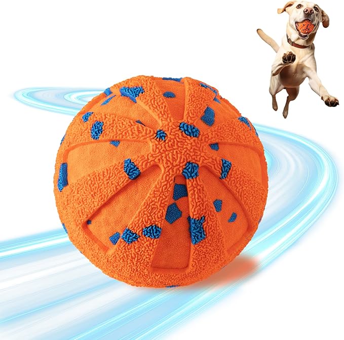 Moving Dog Toy - Medium Bouncy Fetch Balls for Dogs 20-80 lbs, Automatic Moving, Rotating & Bouncing, E-TPU Material - Floating Water Pet Toys - Size Large - 3.54-inch Diameter