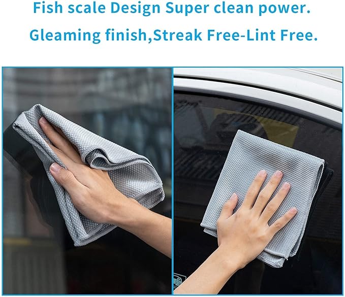Microfiber Glass Cleaning Cloths | Streak Free Windows Mirrors & Cars Windshields cleaning towel | Glass Polishing cleaning cloth | All-purpose Dust Dirt Cleaning Rags | Lint Free Pack of 18（Mix）