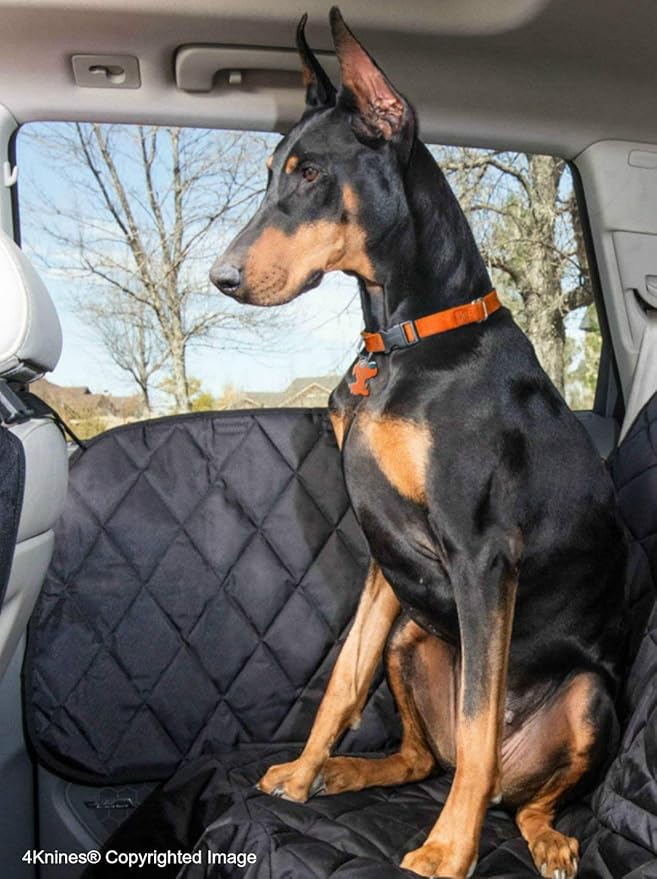 4Knines Car Door Protector for Dogs – Dog Door Cover for Cars, Trucks & SUVs – Set of 2 Guards – Durable, Scratch-Resistant, and Easy to Install – USA-Based Company – One for Each Side (Black)