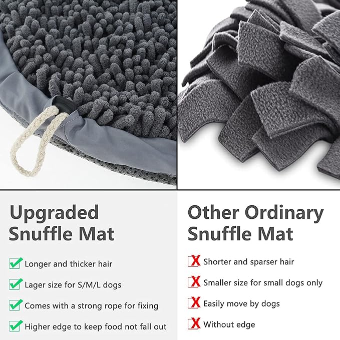 Snuffle Mat for Dogs,16" Interactive Dog Puzzle Toys, Enrichment Pet Foraging Mat,Dog Treat Dispenser for Smell Training and Slow Eating for Feeding, Dog Mental Stimulation Toys