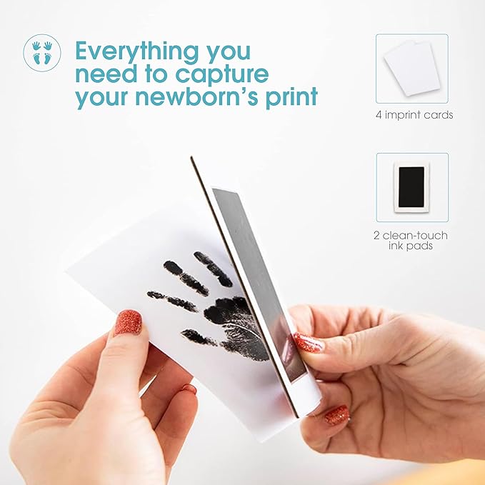 Pearhead 2-Pack Inkless Baby Hand and Footprint Kit — Mess Free Clean Touch Ink Pad for Newborn Keepsake, Zero Ink on Skin, Acid-Free, Dog Nose & Paw Print Kit, Ideal Baby Shower & New Mom Gift