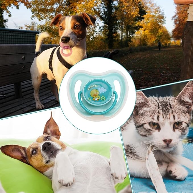 Dog Pacifier Chew – Silicone Bite Aid, Puppy Soother | Calming Training Toy Set, Lightweight Puppy Comfort Solution, Chew Toy for Medium Dog Relaxation