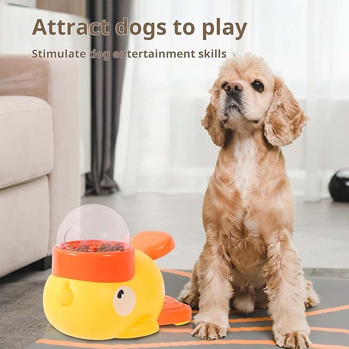 Dog Feeder Puzzle Toy Duck, Interactive Dog Treat Dispenser Toy, 2-in-1 Dogs Puzzle Feeder for Dogs & Cats, Slow Feeders for Training, Indoor/Outdoor Interactive Play (Style C)