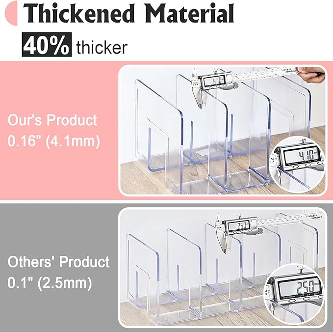 Vowcarol Clear Purse Storage Organizer, Mini Purse shelf for Closet, Small Clutch Purse Holder - 2 PACK