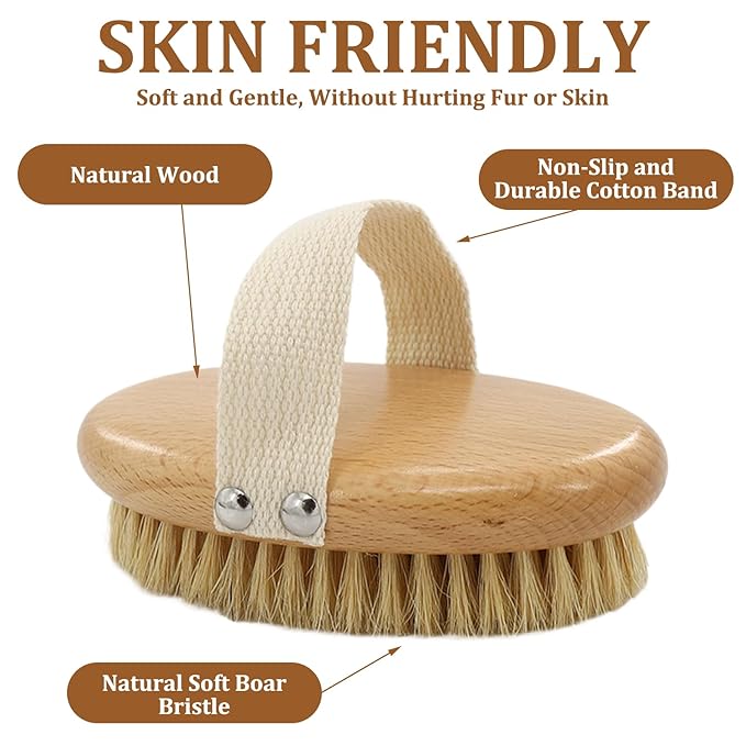 Deshedding Dog Brush for Short Haired Dogs and Cats with Band，and 2 Pcs Silicone Grooming Brushes, ReReduces Shedding, Non-Slip Grip, Gentle Grooming