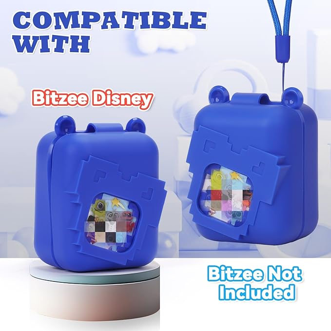 YouKnow Silicone Case for Bitzee Disney Interactive Toy Digital Pet and Case, Protective Skin Sleeve for Bitzee Virtual Electronic Pets Accessories (Case Only) (Blue)