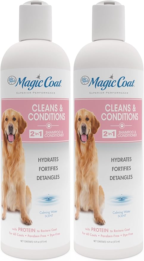 Four Paws Magic Coat Dog Shampoos for Dogs, Dog Grooming Supplies, Dog Bathing Supplies, Made in USA (Pack of 2)