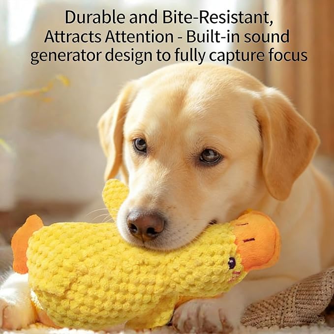 Anti-Destructive Pet Anxiety Relief Duck Toy, Calming Duck Toy for Dogs, 12.6in/32cm Dog Stress Relief Duck, 2026 New Upgraded Plush Soft Stuffed Puppy Dog Toy for Small Medium Dogs (Yellow-1 Pc)