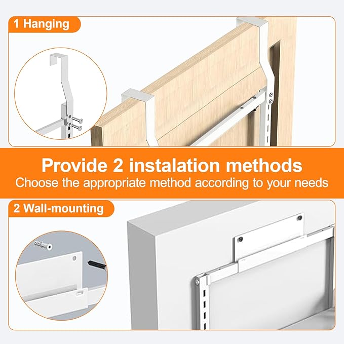 8 Tier Over the Door Pantry Organizer 2 IN 1 Hanging or Wall Mounted Spice Rack with Adjustable Basket,Heavy Duty Seasonning Storage Shelf for Kitchen Pantry and Bathroom