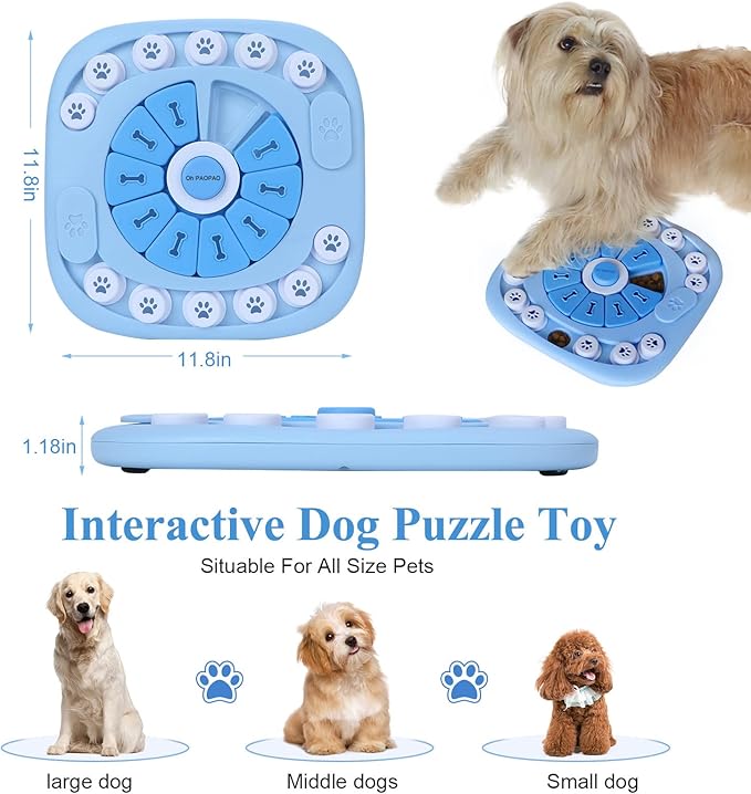 Dog Puzzle Toys Puppy Treat Food Puzzle Slow Feeder Toys for IQ Training,Mental Enrichment