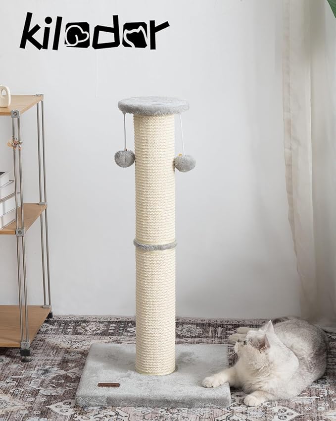 Kilodor Cat Scratching Post with 2 Replaceable Sisal Scratcher