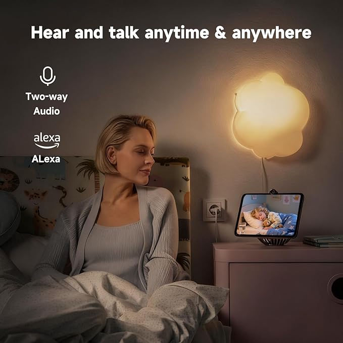 Indoor Pet Security Camera for Dog Cat, 360° Pan Tilt Baby Monitor, 2.5k Dual-Lens WiFi Camera with Phone App, 2.4G/5G WiFi, AI Human & Pet Detection,Compatible with Alexa