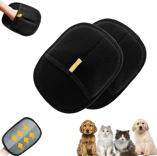 for Yomi Pet Hair Remover Glove, Cat Grooming Gloves, Reusable Static Removal Glove for Pet Hair, Versatile Dog Grooming Gloves for Couch, Furniture, Carpet, Car Seat (2PCS)