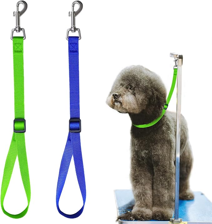 Pet Dog Grooming Loops,2 Pack Adjustable Nylon Restraint Noose Loop,Pet Grooming Arm Accessories Fixed Dog Bathing Safety Tether Straps for Pet Grooming Table Bathtub (Style 1)