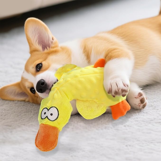 2025 New Calming Duck,Calming Duck Toy for Dogs Yellow Stuffed Ducks Dog Chew Toys, Calming Dog Toys for Indoor Dogs Puppy (Yellow)