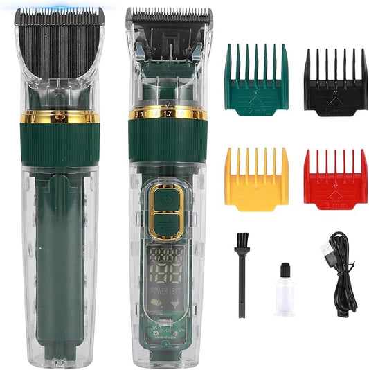 Pet Dog Grooming Kit Low Noise - Rechargeable Cordless Dog Clippers, IPX7 Waterproof Clippers with 4 Guide Combs & Stainless Steel Blade for Cats/Dogs/Small Animals