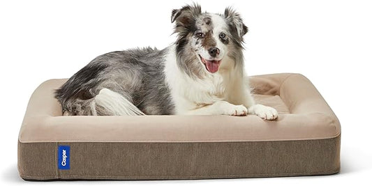Casper Dog Bed, Plush Memory Foam, Small, Sand