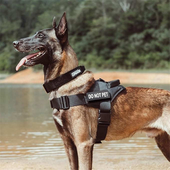 Excellent Elite SPANKERTactical Dog Vest Military Patrol Service Dog Harness Adjustable Nylon Dog Harness with Handle(Brown-S)
