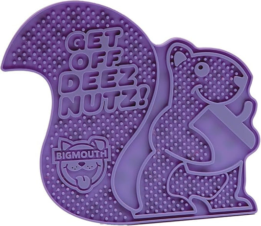 BigMouth Go Nuts Silicone Lick Mat for Dogs and Cats, Slow Feeder Enrichment Pad, Dishwasher Safe Anxiety Relief Toy
