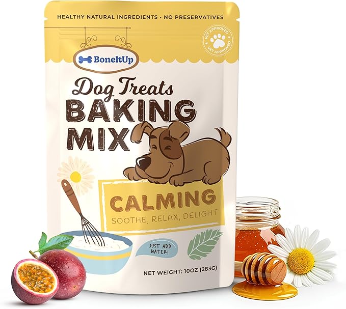 BoneItUp Dog Treats Mixes for Baking – Low Calorie Dog Treat Baking Mix with Nutrient-Rich Ingredients – Easy to Bake Puppy Cake Mix – 10 oz Pack for All Age Groups