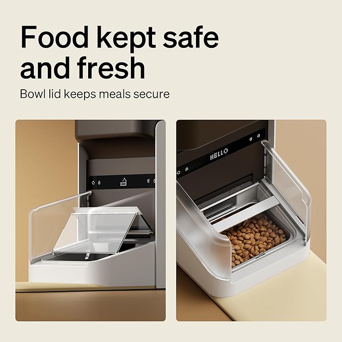 RFID Smart Cat Feeder for 3 Cats — 5G WiFi, App Control, Collar Tag Activated