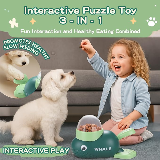 Interactive Dog Toys & Cat Toys for Indoor Cats, Dog Puzzle Toy Slow Feeder Bowl, Puppy Enrichment Toys, Interactive Cat Toys, Dog Feeder Puzzle Toy for Smart Dogs to Keep Them Busy