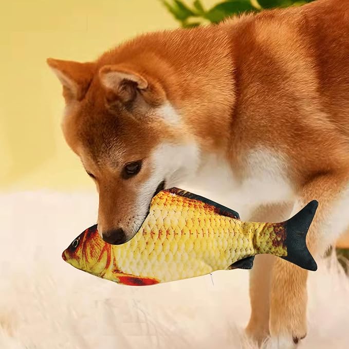 Realistic Flopping Fish Dog Chew Toy - Electric Moving Interactive Pet Toy for Small Medium Dogs, Chew Rocking Toy for Indoor Outdoor Exercise