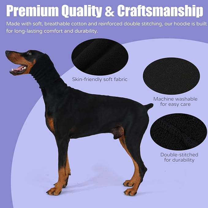 Dog & Cat Calming Hoodie - Anxiety Relief Ear Protector, Noise-Canceling Head Cover for Grooming, Bath, Force Drying, Thunder & Fireworks