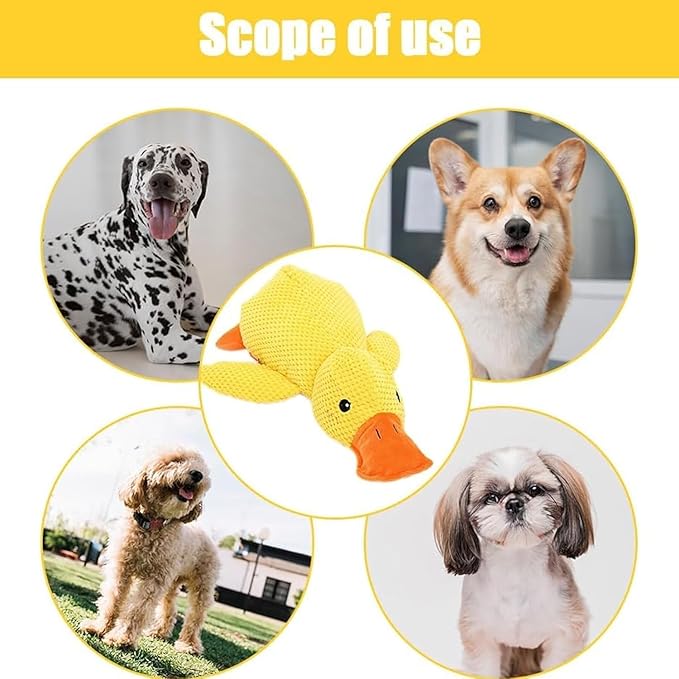 Calming Duck Dog Toy,Emotional Support Duck for Dogs (Pink 9 * 8in)