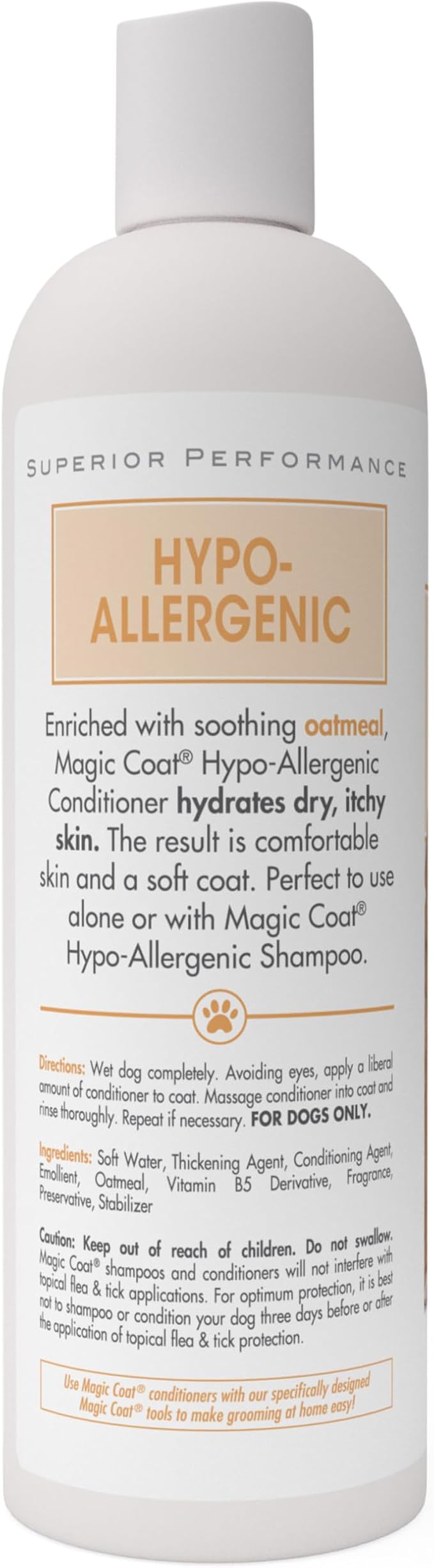 Four Paws Magic Coat Hypoallergenic Oatmeal Conditioner for Dogs, Moisturizing Dog Conditioner for Itchy Dry Skin, Soothing Cucumber Scent, 16 Ounce