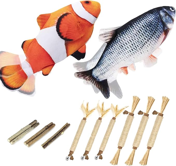 Tocirelo Cat Toys for Indoor Cats & Silvervine Sticks for Cats