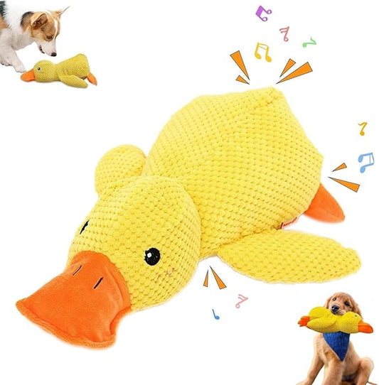 Mellow Dog Calming Duck, The Mellow Calming Duck Dog Toy Pillow Quack-Quack Ducks Dog Toy, The Mellow Calmings Pillow with Soft Squeaker for Indoor Do