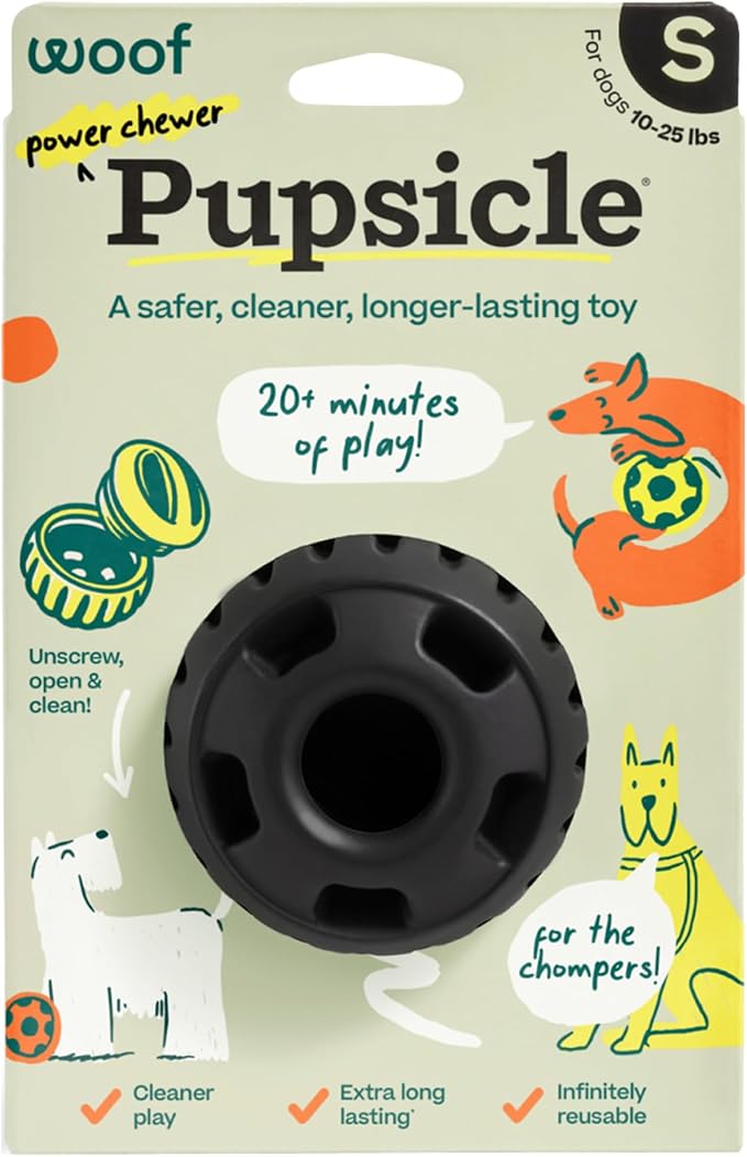 WOOF Power Chewer Pupsicle - Durable, Long-Lasting Dog Chew Toys for Aggressive Chewers - Keep Your Pup Busy - Easy to Clean - Toys for Small Dogs 10-25 lbs