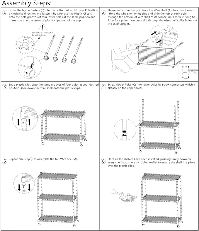 3-Tier Storage Shelves Steel Plant Stand Household Sturdy, Mesh Metal Storage Rack Unit with 360°Removable Wheels for Kitchen/Living Room/Bathroom/Laundry Room/Pantry/Garage/(Max Load Capacity 200 lb)