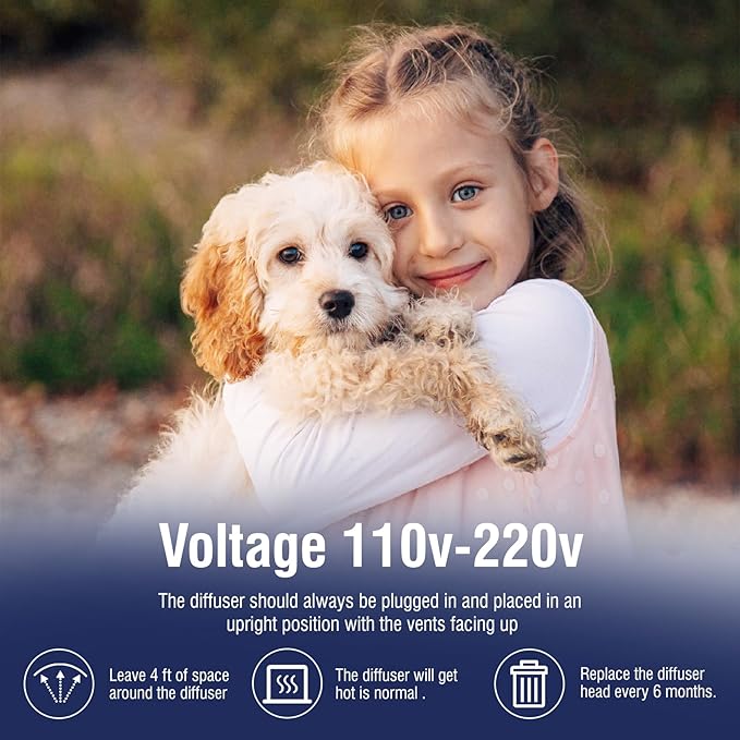 Calming Diffuser Kit Appeasing Dog Pheromones Pheromone Diffuser to Calm (3 Plug in+ 6 Pack 48ml Refill) for Anxiety Relieve Relief Reduce Aggression Fighting Barking Stress