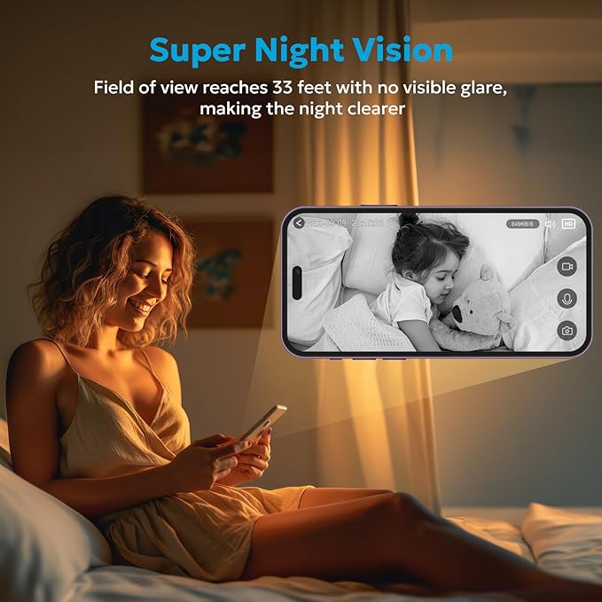Indoor Security Camera, owltron 2K Cameras for Home Security with Motion Detection, Pet Cam & Baby Monitor with Night Vision, 2.4 GHz WiFi Two-Way Talk, Cloud/SD Storage, Works with Alexa