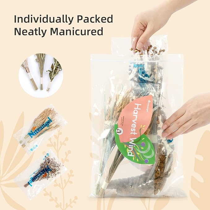 Niteangel Natural Flower & Herb Bedding Habitat Decor - for Hamsters Gerbils Mice Lemming Degus or Other Small Pets (Harvest Wind - Harvest Version)
