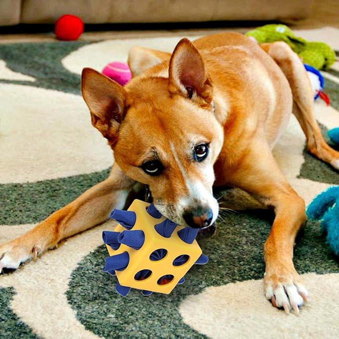 Dog Treat Puzzle Ball, Interactive Chew Toy, Puzzle Plaything with Treat Dispensing Design, Dog Plaything with Sturdy Construction, Pet Accessories, Enrichment Toy for Mental Cognitive Sensory Stress
