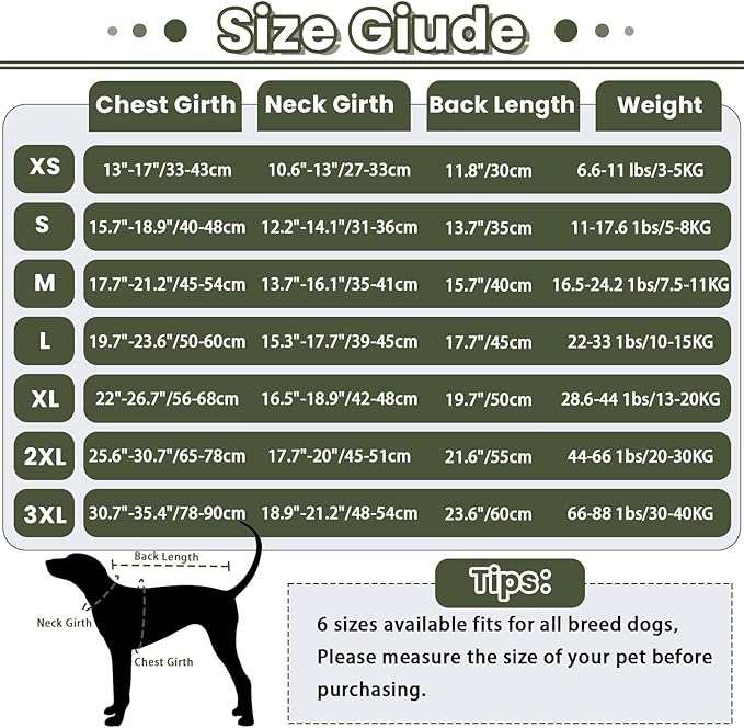 IDOMIK Dog Anxiety Calming Hoodie, Breathable Adjustable Dog Jacket for Thunderstorms, Fireworks, Vet Visits, Separation Anxiety, Ear Protection Recovery, Green, L