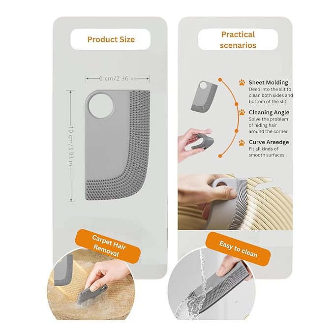 3-in-1 Pet Hair Remover Bundle – Electrostatic Grooming Glove, Multi-Surface Fur Scraper & Large Cleaning Pad for Dogs & Cats – Removes Hair from Carpet, Sofa, Furniture & Car Seats