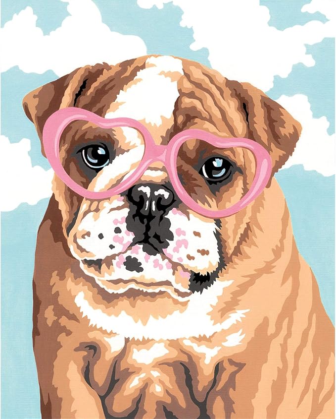 Dimensions , Dog Love, Paintworks Paint By Numbers Kit for Kids and Adults, 8'' x 10'
