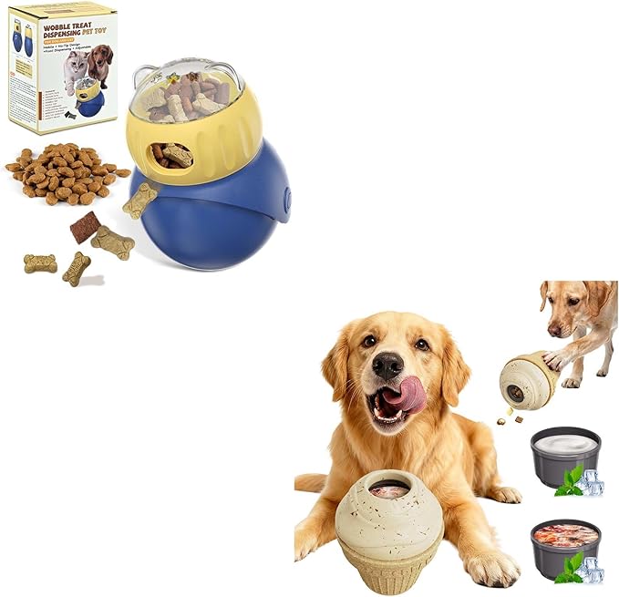 Indestructible Frozen Dog Chew Toy and Interactive Dog Toys for Treat Dispensing Slow Feeding
