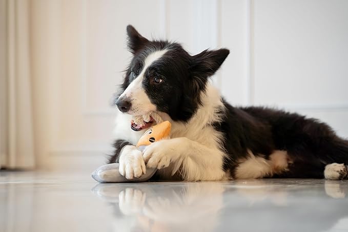 Squeaky Dog Plush Toy, Tools Bite_Stick Collection, 12", for Various Sized Dogs (Hand Saw, Large)